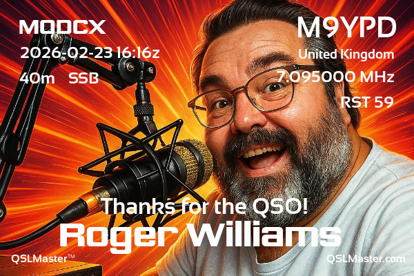 QSL Master Card for M9YPD QSO with M0DCX