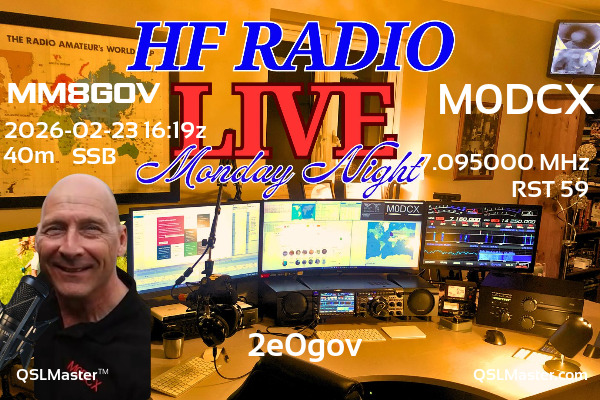 QSL Master Card for M0DCX QSO with MM8GOV