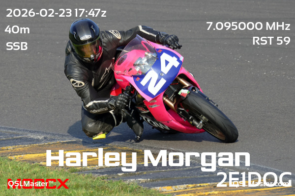 QSL Master Card for 2E1DOG QSO with M0DCX