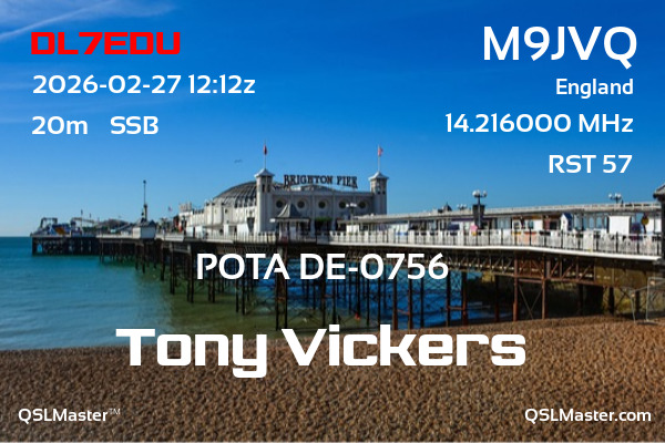 QSL Master Card for M9JVQ QSO with DL7EDU
