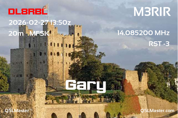 QSL Master Card for M3RIR QSO with DL8RBL