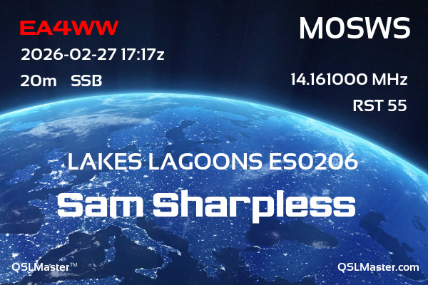 QSL Master Card for M0SWS QSO with EA4WW