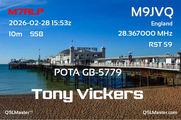 QSL Master Card for M9JVQ QSO with M7RLP