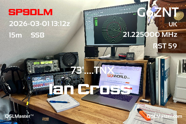 QSL Master Card for G6ZNT QSO with SP9DLM