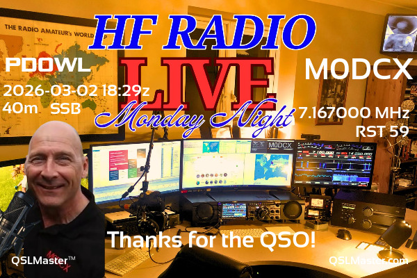 QSL Master Card for M0DCX QSO with PD0WL