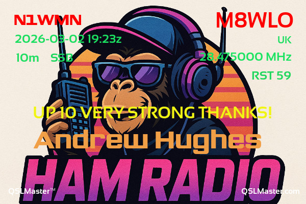 QSL Master Card for M8WLO QSO with N1WMN
