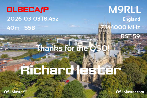 QSL Master Card for M9RLL QSO with DL8ECA/P