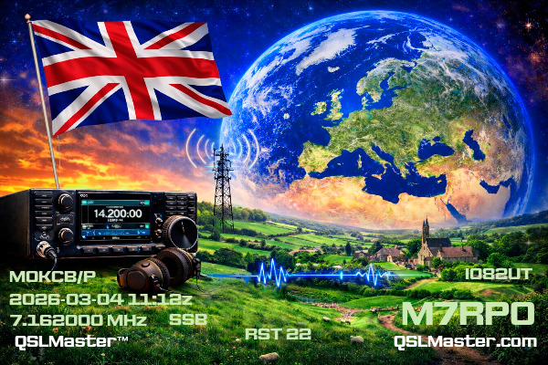 QSL Master Card for M7RPO QSO with M0KCB/P