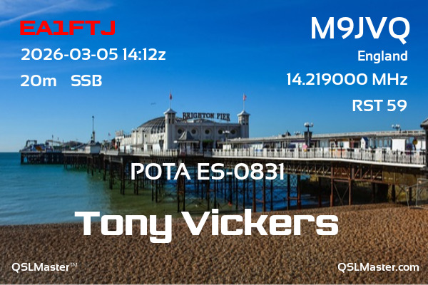 QSL Master Card for M9JVQ QSO with EA1FTJ
