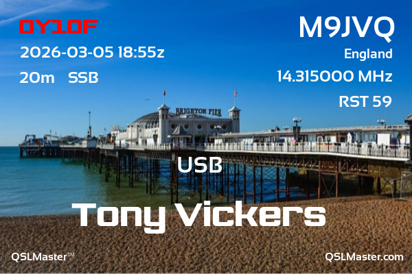 QSL Master Card for M9JVQ QSO with OY1OF