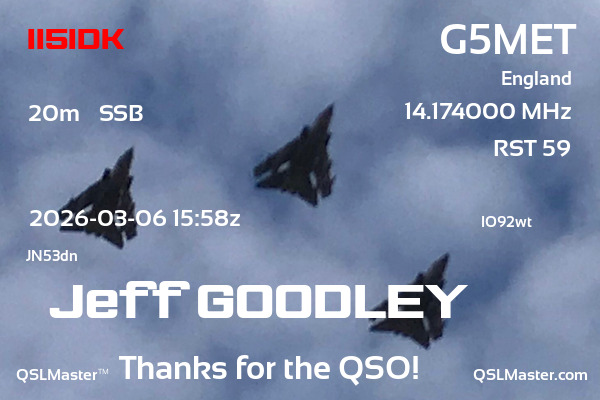 QSL Master Card for G5MET QSO with II5IDK