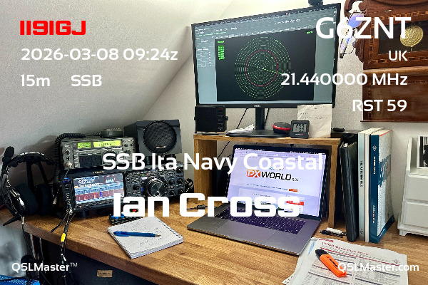 QSL Master Card for G6ZNT QSO with II9IGJ