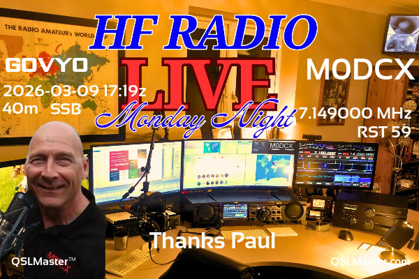 QSL Master Card for M0DCX QSO with G0VYO