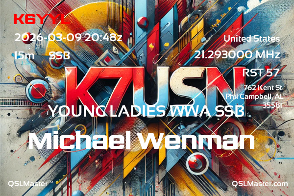 QSL Master Card for K7USN QSO with K6YYL
