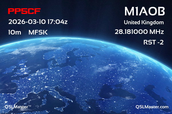 QSL Master Card for M1AOB QSO with PP5CF