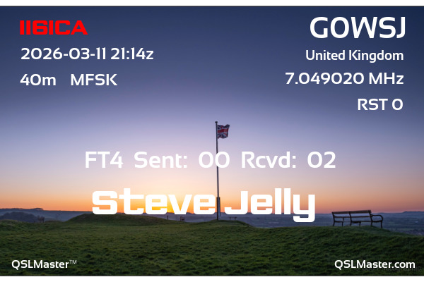 QSL Master Card for G0WSJ QSO with II6ICA