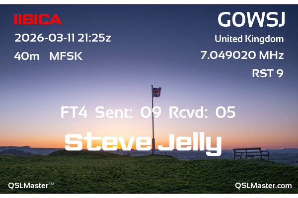 QSL Master Card for G0WSJ QSO with II6ICA