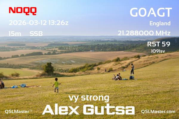 QSL Master Card for G0AGT QSO with N0QQ