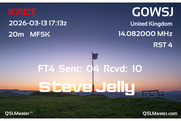 QSL Master Card for G0WSJ QSO with II7ICT