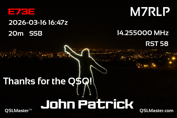 QSL Master Card for M7RLP QSO with E73E