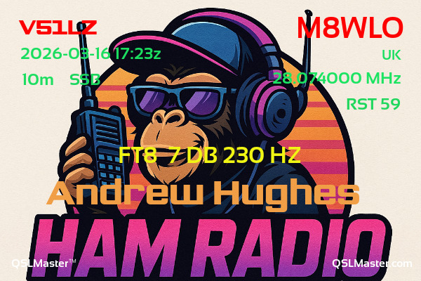 QSL Master Card for M8WLO QSO with V51LZ