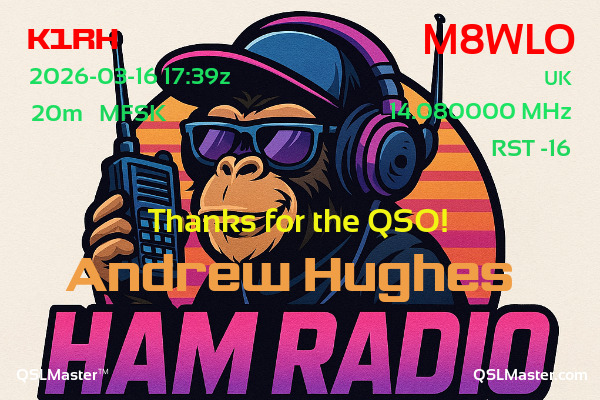 QSL Master Card for M8WLO QSO with K1RH