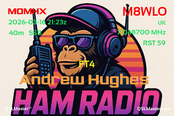 QSL Master Card for M8WLO QSO with M0MHX