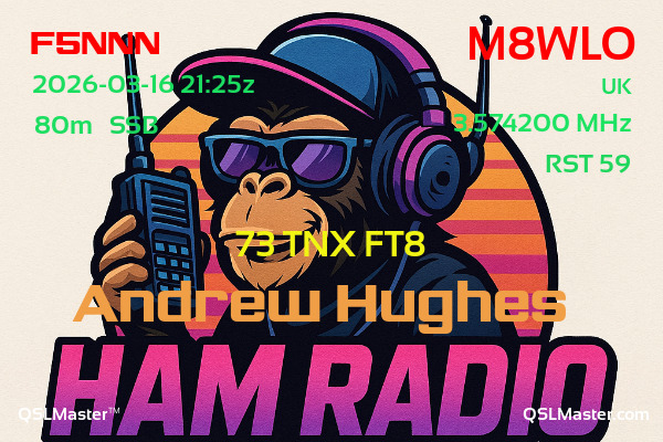QSL Master Card for M8WLO QSO with F5NNN