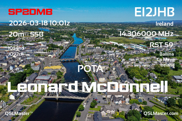 QSL Master Card for EI2JHB QSO with SP2DMB