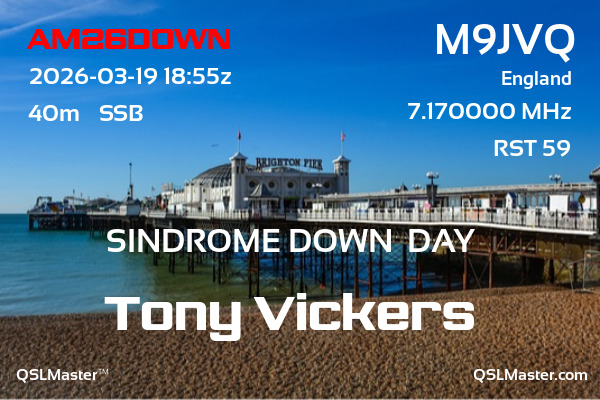 QSL Master Card for M9JVQ QSO with AM26DOWN