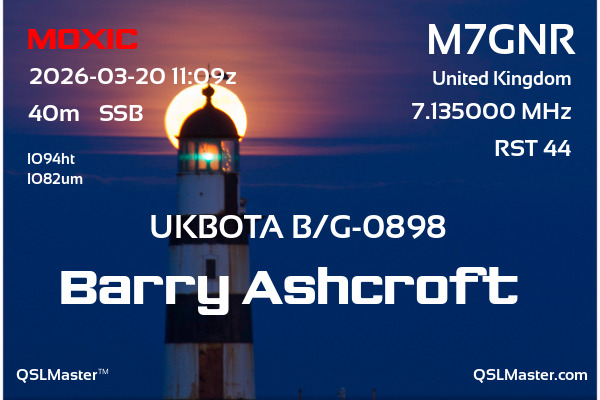 QSL Master Card for M7GNR QSO with M0XIC