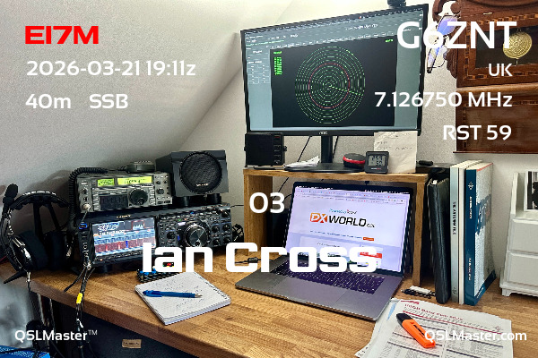 QSL Master Card for G6ZNT QSO with EI7M