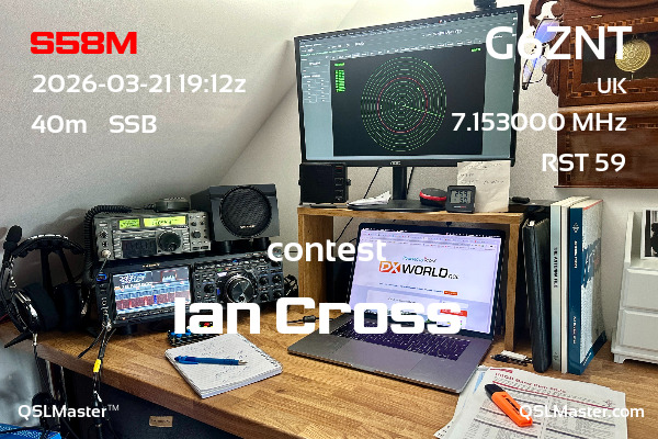 QSL Master Card for G6ZNT QSO with S58M