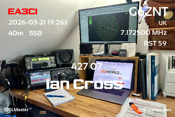 QSL Master Card for G6ZNT QSO with EA3CI