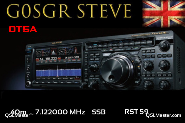 QSL Master Card for G0SGR QSO with OT5A