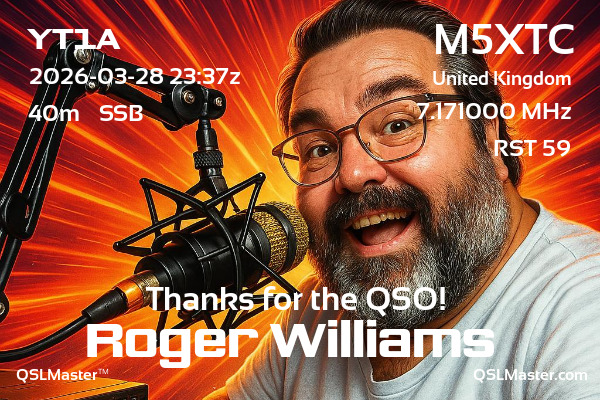 QSL Master Card for M5XTC QSO with YT1A
