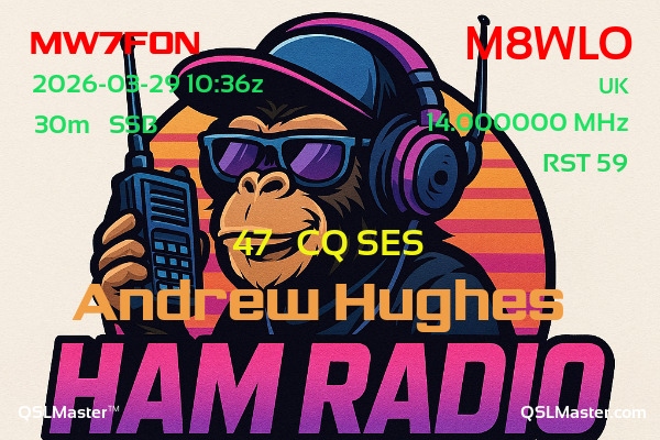 QSL Master Card for M8WLO QSO with MW7FON