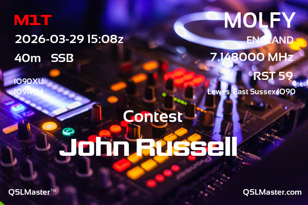 QSL Master Card for M0LFY QSO with M1T