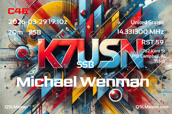 QSL Master Card for K7USN QSO with C4E