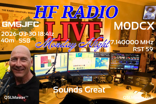 QSL Master Card for M0DCX QSO with GM5JFC