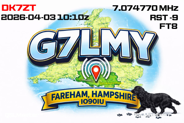 QSL Master Card for G7LMY QSO with DK7ZT