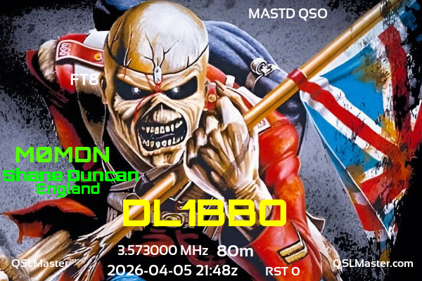 QSL Master Card for M0MDN QSO with DL1BBO