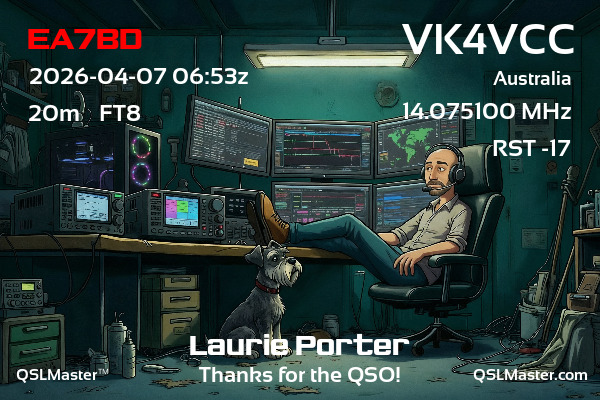 QSL Master Card for VK4VCC QSO with EA7BD