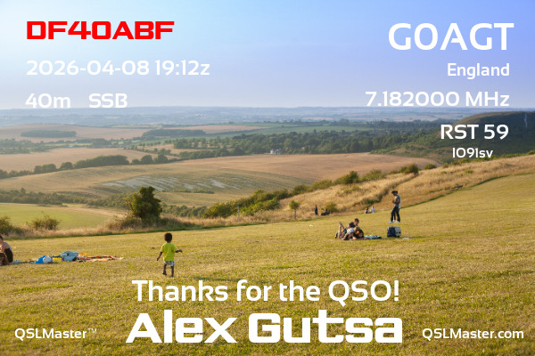 QSL Master Card for G0AGT QSO with DF40ABF