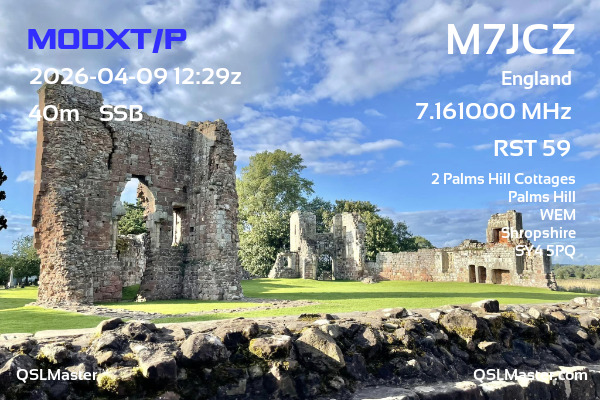 QSL Master Card for M7JCZ QSO with M0DXT/P