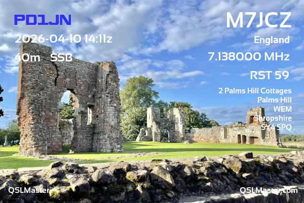 QSL Master Card for M7JCZ QSO with PD1JN