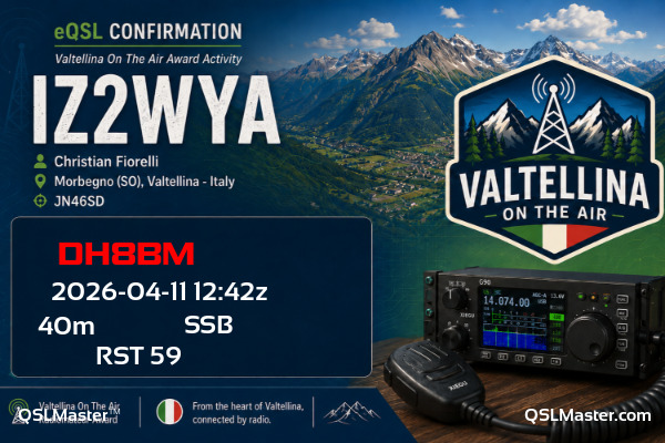QSL Master Card for IZ2WYA QSO with DH8BM