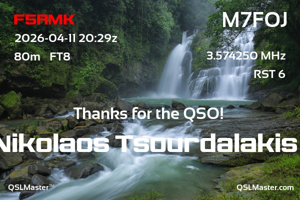 QSL Master Card for M7FOJ QSO with F5RMK