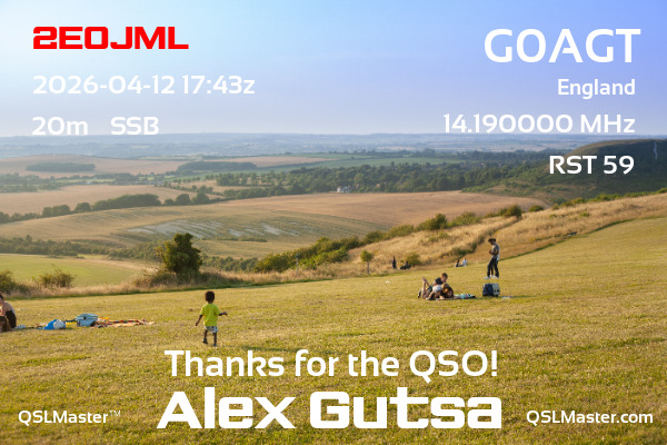 QSL Master Card for G0AGT QSO with 2E0JML