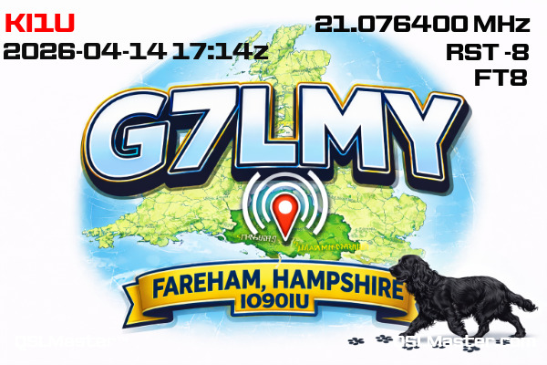 QSL Master Card for G7LMY QSO with KI1U